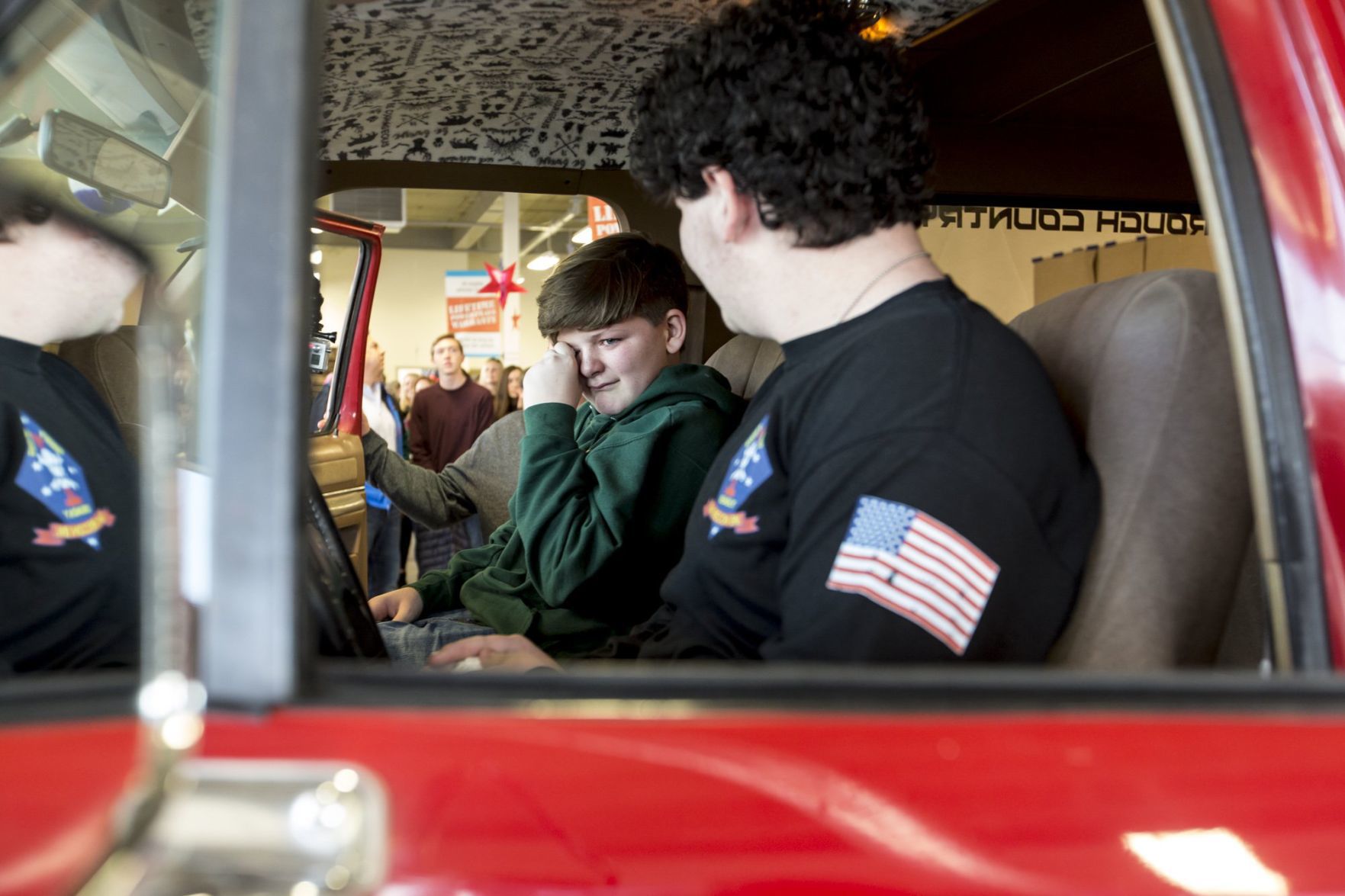 Boy receives father's truck